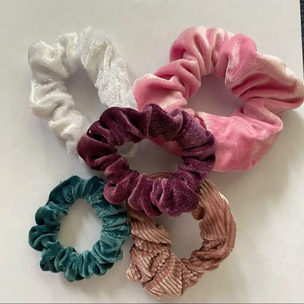 Set of 5 Velvet Scrunchies